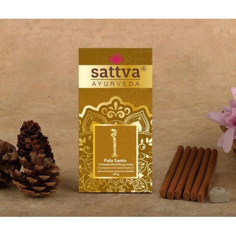 Thick incense sticks Palo Santo Dhoop, Sattva Ayurveda, 20g