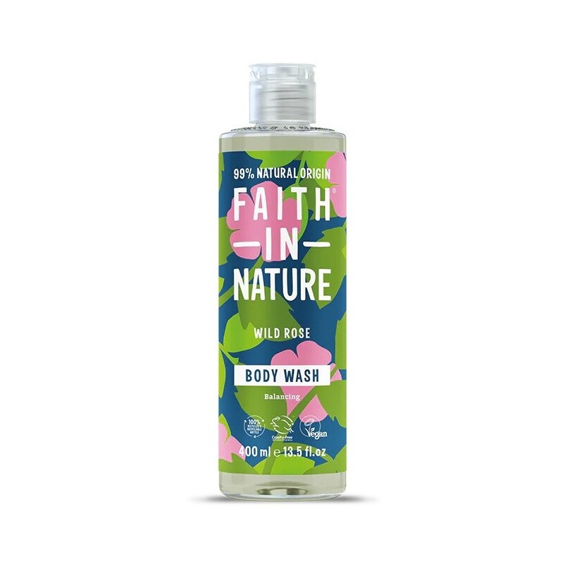 Shower gel Wild Rose, Faith In Nature, 400ml