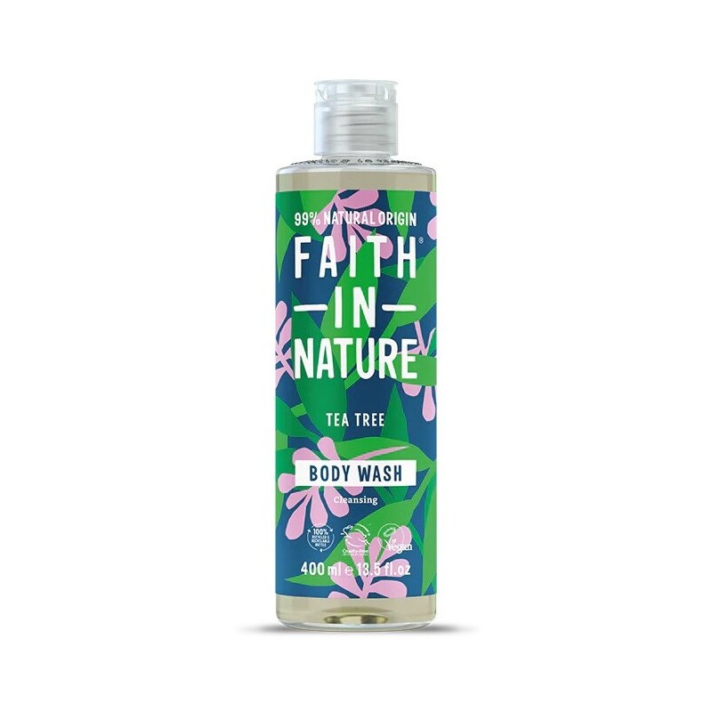 Shower gel with tea tree, Faith In Nature, 400ml