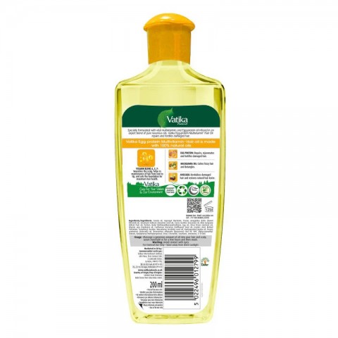 Repairing oil for damaged hair Egg Protein, Dabur Vatika, 200 ml