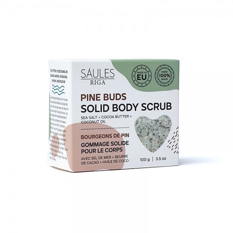 Sea salt body scrub soap Pine buds, Saules Fabrika, 100g