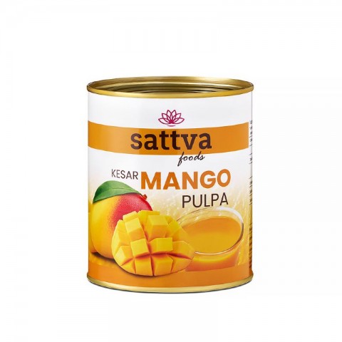 Canned mango puree, Sattva Foods, 850g