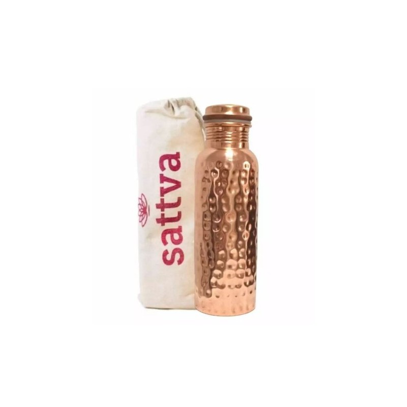 Copper drinker-bottle Hammered, Sattva Ayurveda, 950ml