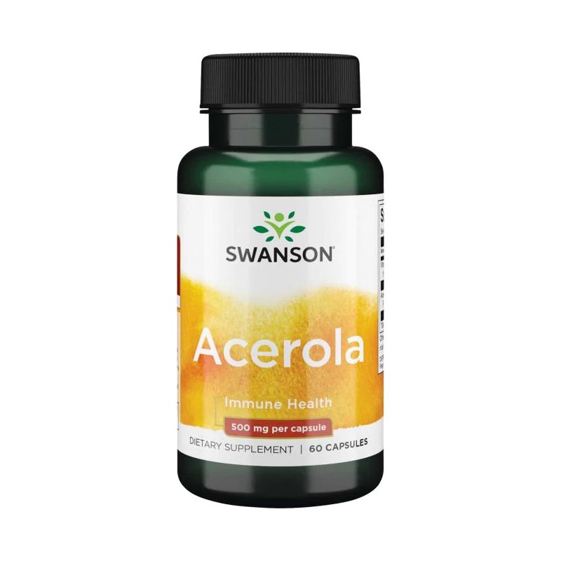 Acerola Natural Vitamin C, Swanson, 125mg, 60 capsules