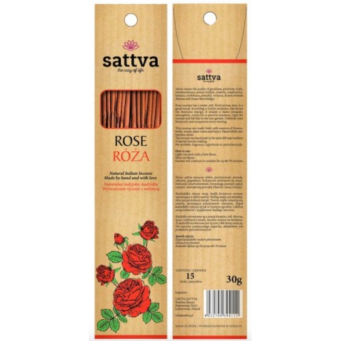 Rose-scented incense sticks Rose, Sattva Ayurveda, 15 pcs.