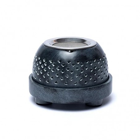 Multifunctional grey soapstone incense burner, 12cm