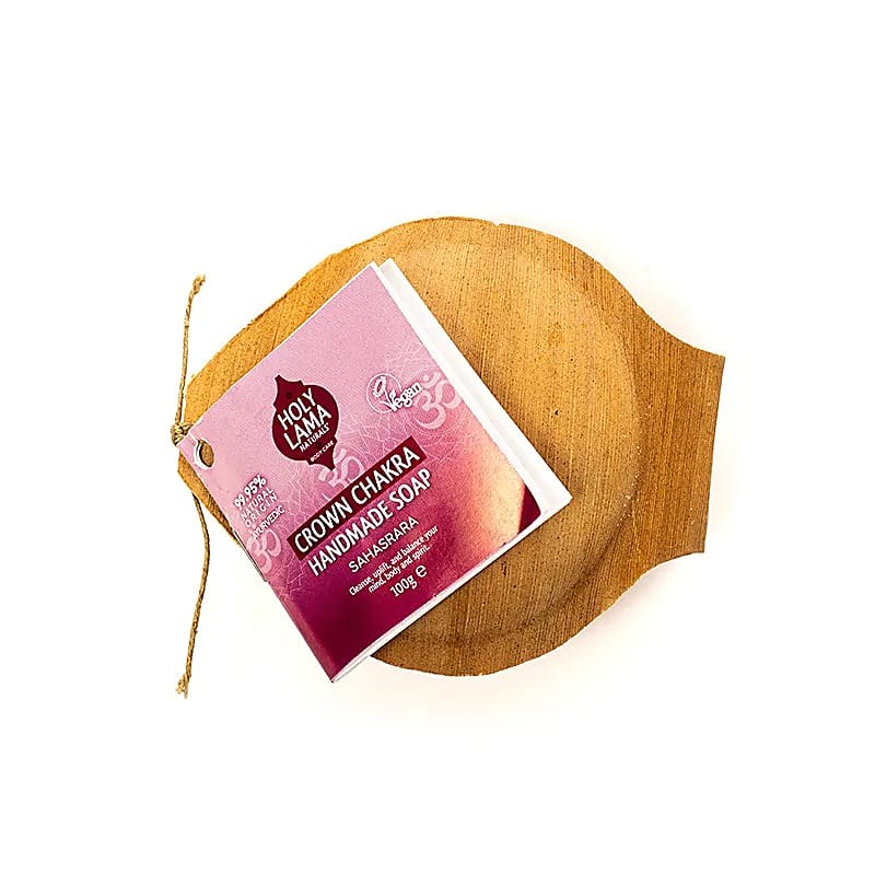 Crown Chakra Soap in Palm Leaf Sahasrara, Holy Lama, 100g