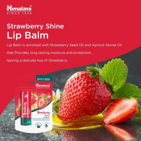 Strawberry Gloss Lip Balm, Himalaya, 4.5g