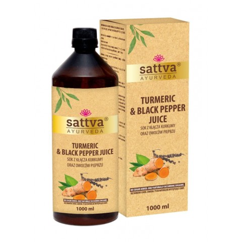 Сок из куркумы и черного перца, Sattva Ayurveda, 1 л