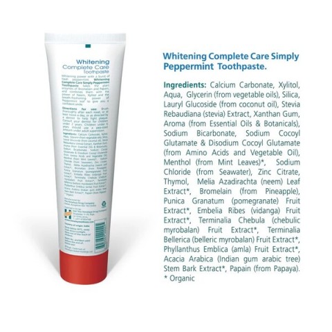 Whitening toothpaste Simple Peppermint Complete Care Botanique, Himalaya, 150g