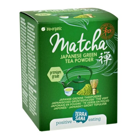 Премиальный порошок зеленого чая Matcha Organic, Terra Sana, 30 г