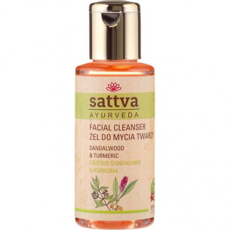 Facial cleanser with sandalwood and turmeric, Sattva Ayurveda, 100ml