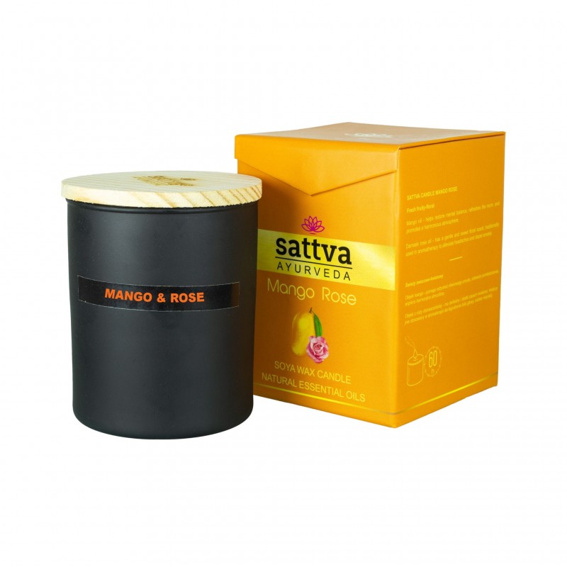 Scented candle Indian Rose & Mango, Sattva Ayurveda Scented candle Indian Rose & Mango, Sattva Ayurveda