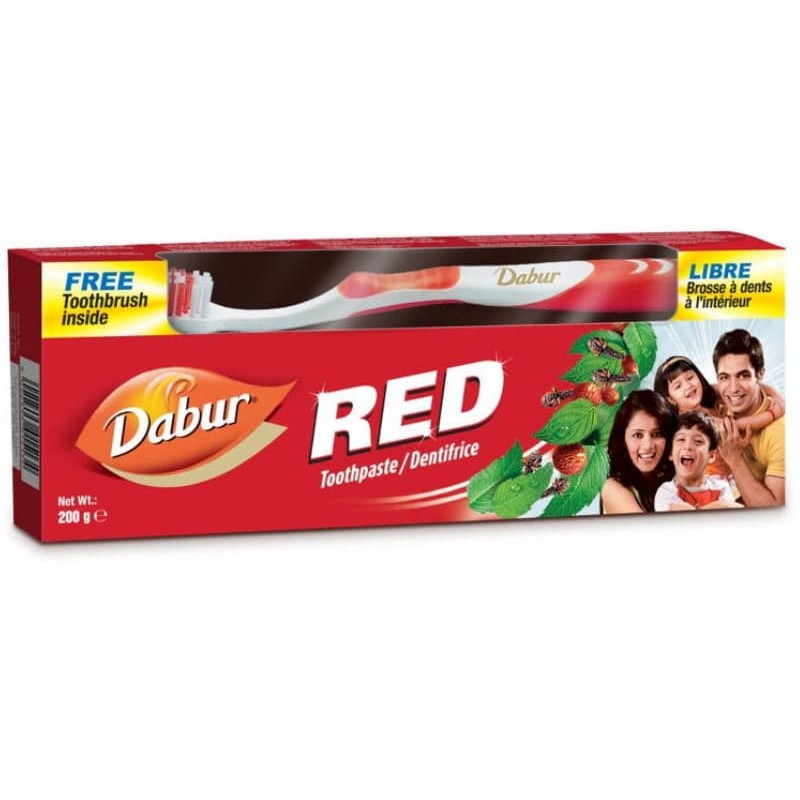 Toothpaste with toothbrush RED, Dabur, 200g Toothpaste with toothbrush RED, Dabur, 200g