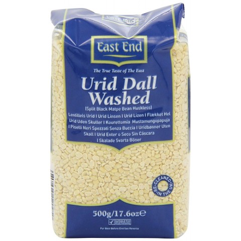 Urid Dal beans, washed, East End, 500 g