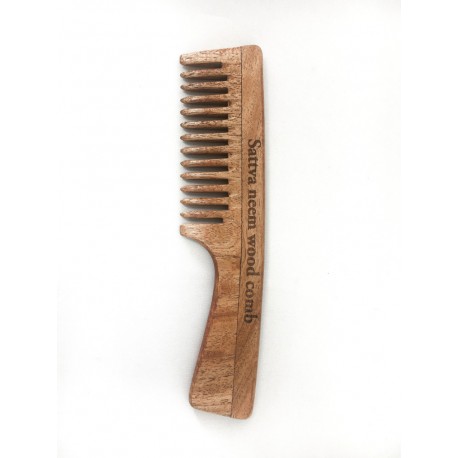 Single wooden nimba comb, Sattva Ayurveda, 19 cm