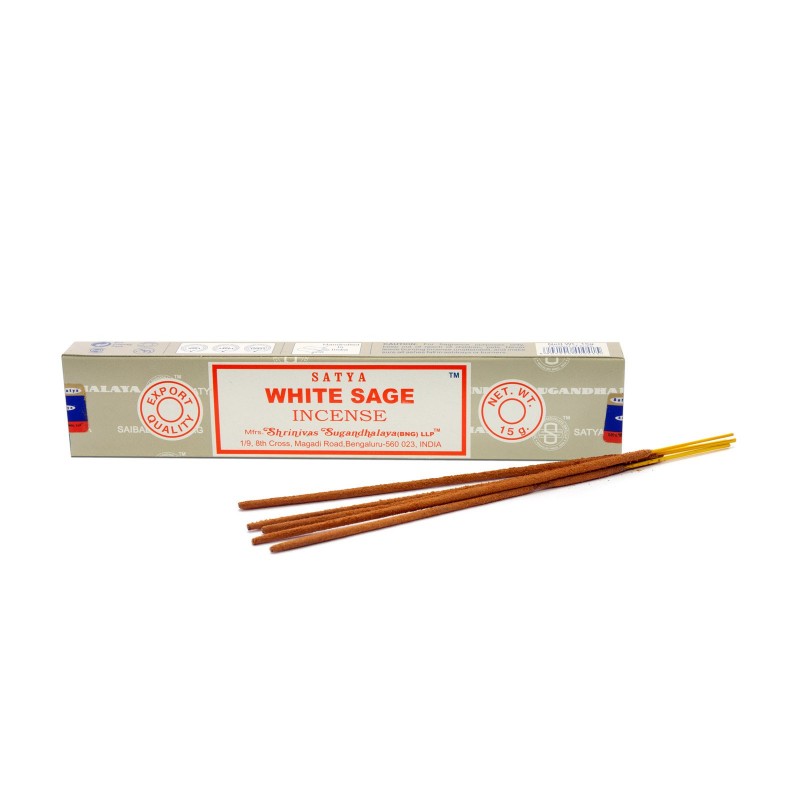Sage-scented incense sticks White Sage, Satya, 15g
