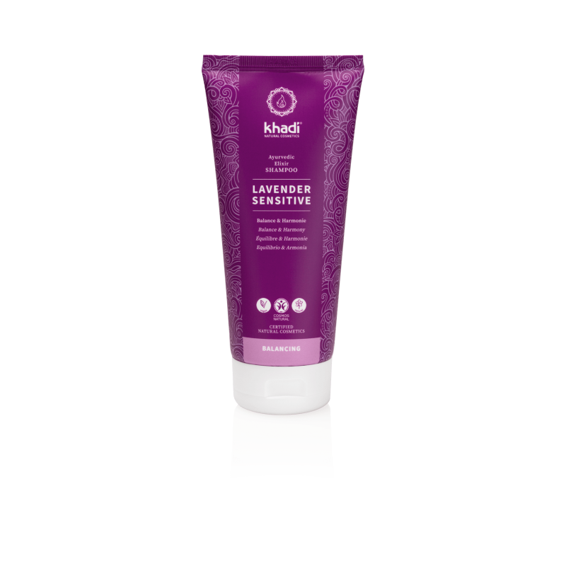 Shampoo for weak hair and sensitive scalp Lavender Sensitive Elixir, Khadi, 200ml