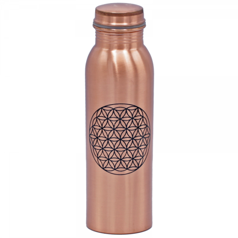 Copper drink-bottle Flower of Life, Yogi & Yogini, 750ml