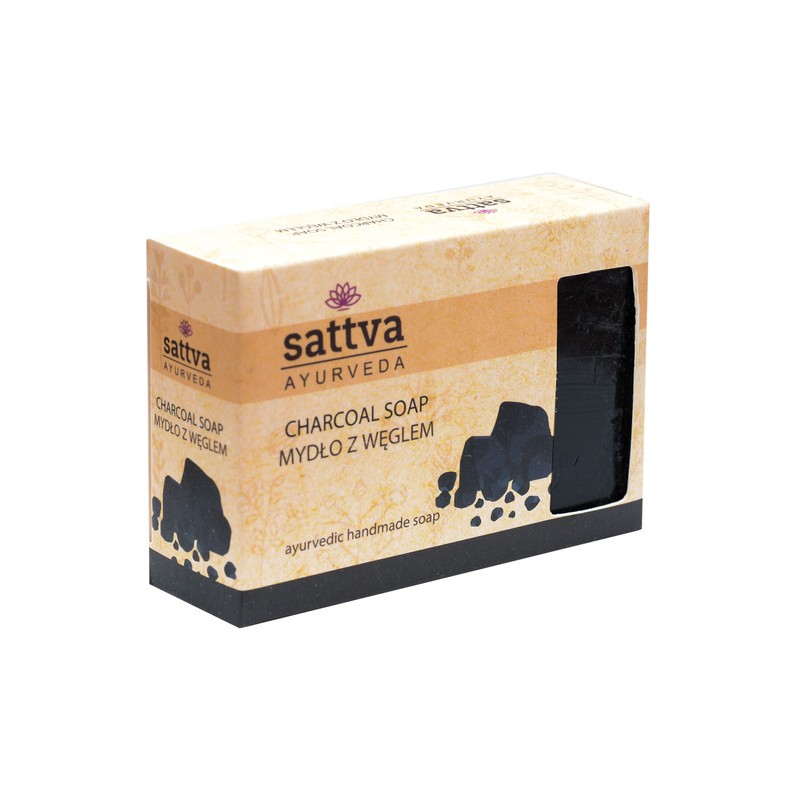 Soap with activated carbon Charcoal, Sattva Ayurveda, 125g