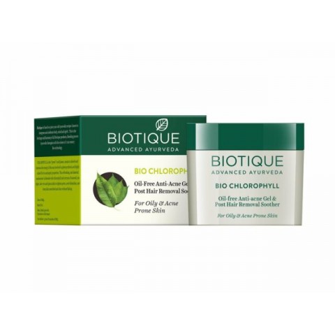 Acne facial gel with chlorophyll Bio Chlorophyll Anti-Acne Gel, Biotique, 50g