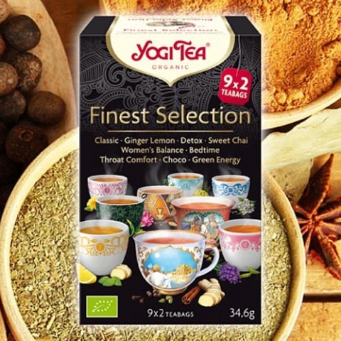 Чайный набор Finest Selection, органический, Yogi Tea, 18 пакетиков