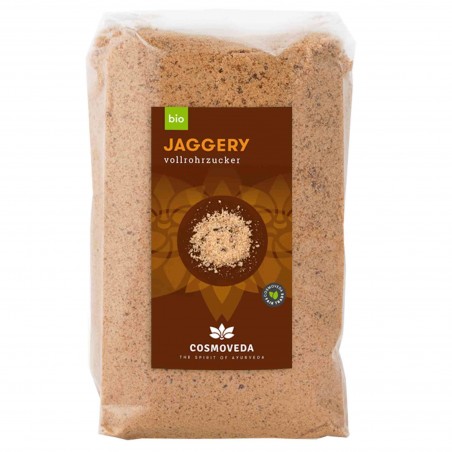 Organic unrefined cane sugar Jaggery, Cosmoveda, 400 g