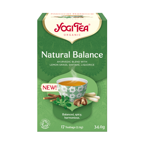 Пряный балансирующий чай Natural Balance, Yogi Tea, органический, 17 пакетиков