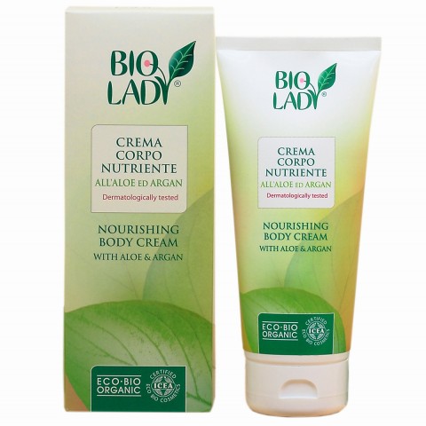 Maitinamasis kūno kremas su alaviju ir arganu, ekologiškas, Bio Lady, 200ml