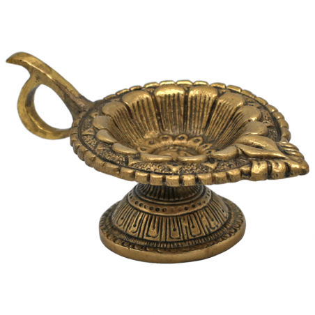 Oriental brass candlestick Ohm