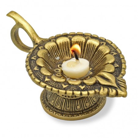 Oriental brass candlestick Ohm