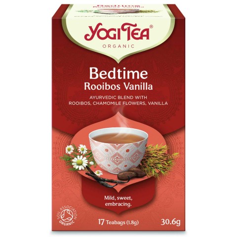 Red Rooibos tea for the evening with vanilla Bedtime, Yogi Tea, 17 bags