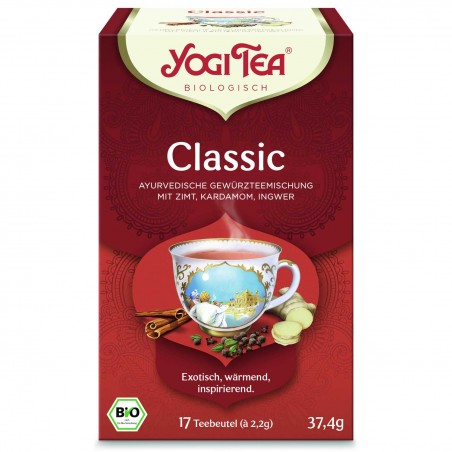 Классический йоговский чай со пряностями Classic, Yogi Tea, органический, 17 пакетиков