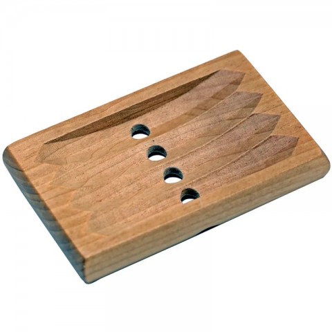 Wooden rectangular soap dish Wellness