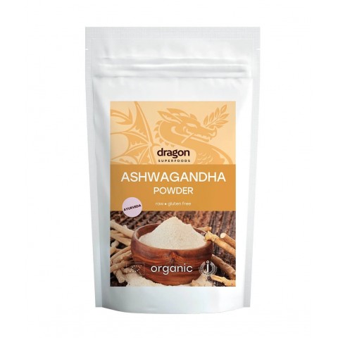 Ashwagandha root powder, organic, Dragon Superfoods, 200g