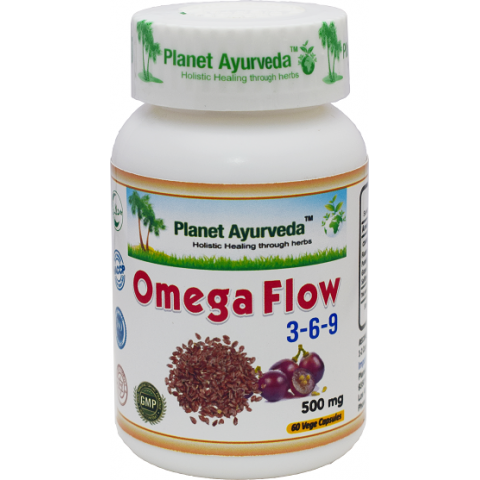Food supplement Omega Flow 3-6-9, Planet Ayurveda, 60 capsules