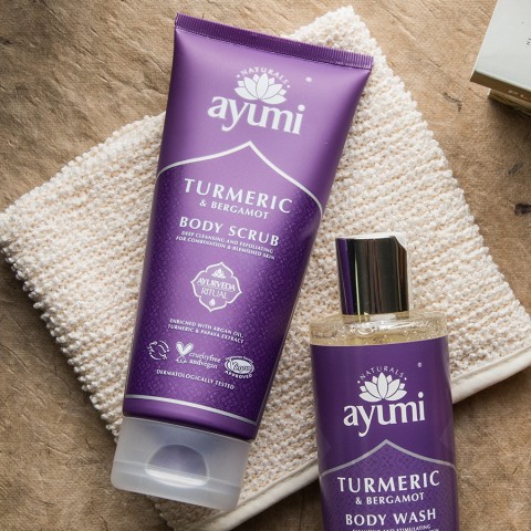 Body scrub with turmeric Turmeric & Papaya, Ayumi, 200 ml