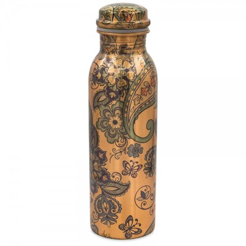Copper bottle Paisley, Yogi & Yogini, 750ml
