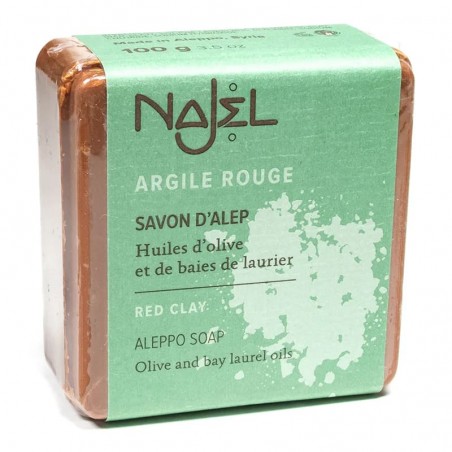 Exfoliating soap Aleppo with red clay, Najel, 100g