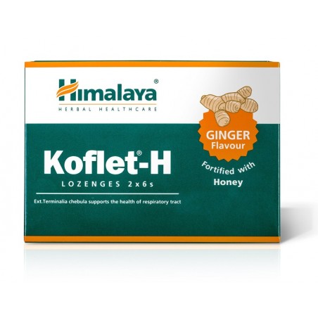Ginger lozenges for throat with honey Koflet-H, Himalayas, 12pcs.