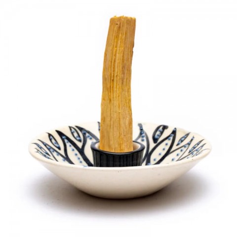 Керамический держатель для деревянных ароматических палочек Palo Santo, белый