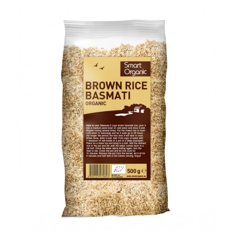 Brown rice Basmati, organic, Smart Organic, 500g