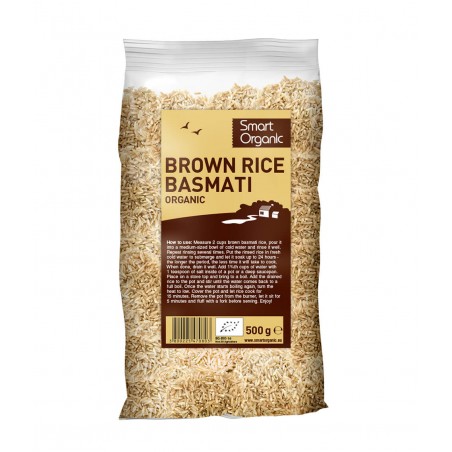 Brown rice Basmati, organic, Smart Organic, 500g