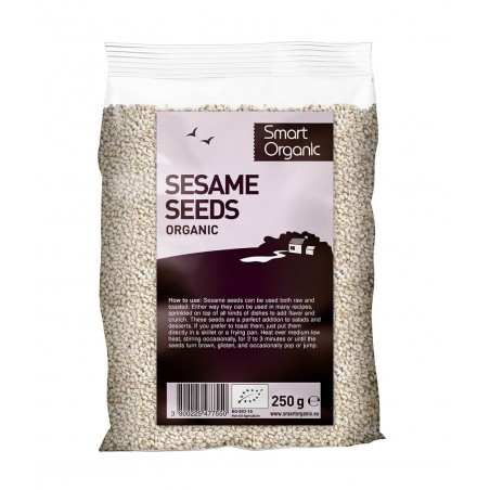 White sesame seeds, organic, Smart Organic, 250g