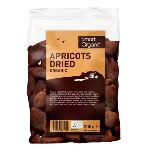 Dried apricots, organic, Smart Organic, 200g