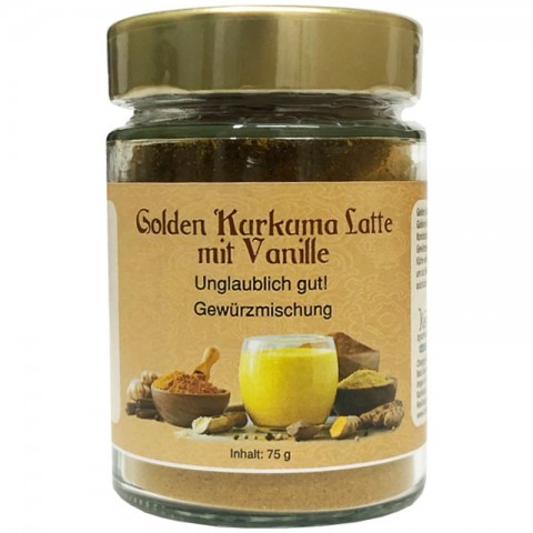 Spice mix for milk Golden Turmeric Latte Vanille, Kerala Ayurveda, 75g
