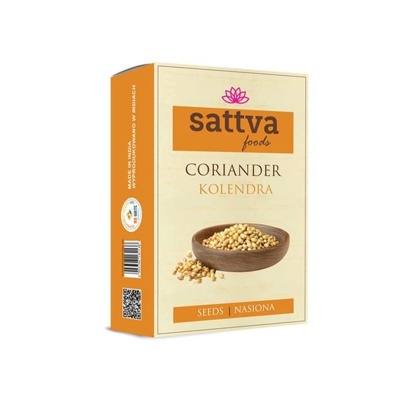 Coriander seeds, whole, Sattva Foods, 100g