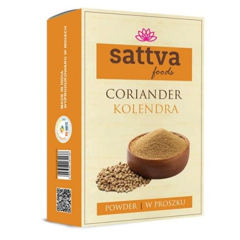 Ground coriander seeds, Sattva Foods, 100g