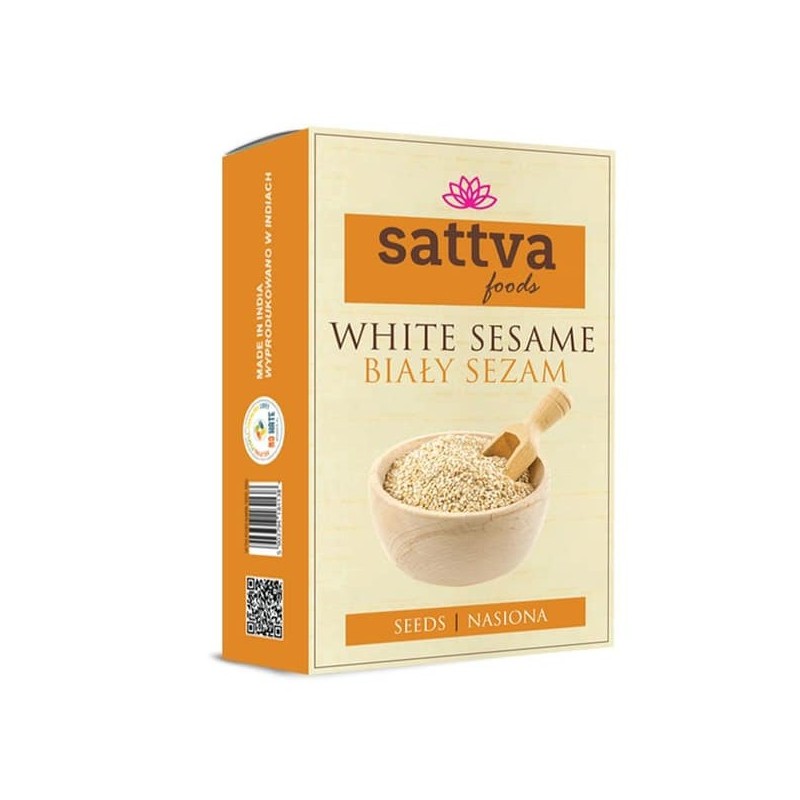 White sesame seeds, Sattva Foods, 100g