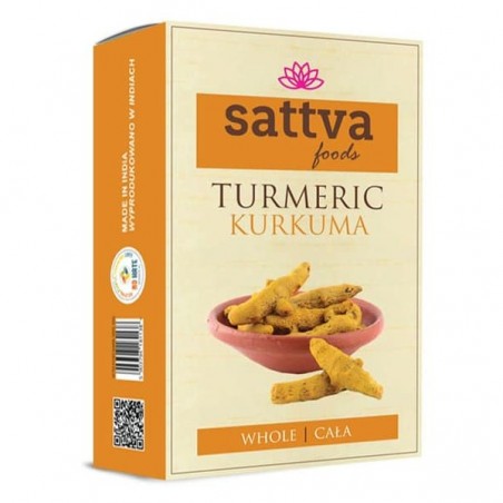 Džiovintos ciberžolės šaknys, nesmulkintos, Sattva Foods, 100g